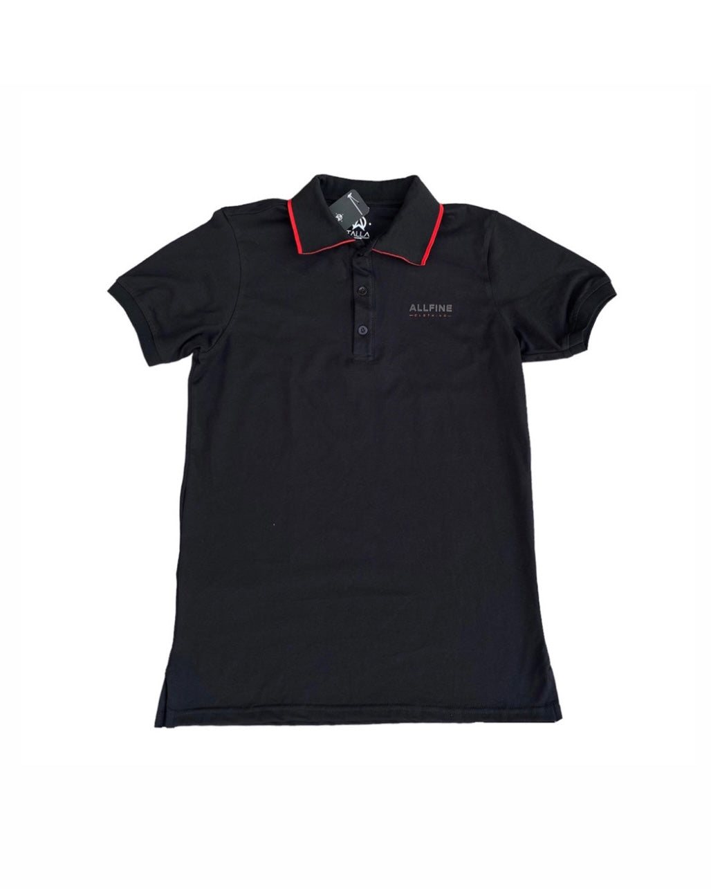 Polo ALLFINE - Negro Rojo